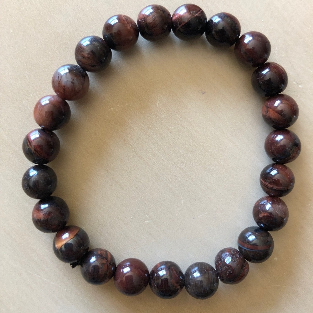 Red Tiger Eye Stone Bracelet 8 mm